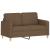 Set de canapele cu perne, 2 piese, maro, textil GartenMobel Dekor
