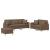 Set de canapele cu perne, 3 piese, maro, textil GartenMobel Dekor