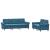 Set de canapele cu perne, 2 piese, albastru, catifea GartenMobel Dekor