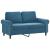 Set de canapele cu perne, 3 piese, albastru, catifea GartenMobel Dekor