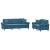 Set de canapele cu perne, 2 piese, albastru, catifea GartenMobel Dekor