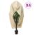 Huse de plante din fleece cu fermoar 4 buc. 70 g/m² 1,55x1,55 m GartenMobel Dekor