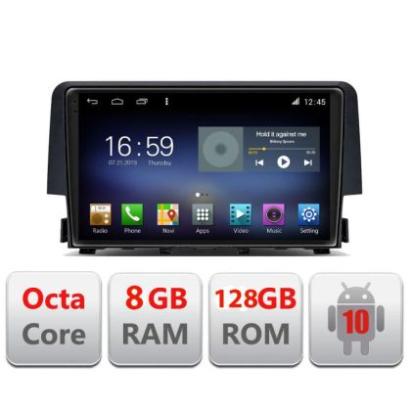 Navigatie Honda Civic 2016-2020 F-669 Octa Core cu Android Radio Bluetooth Internet GPS WIFI DSP 8+128GB 4G CarStore Technology