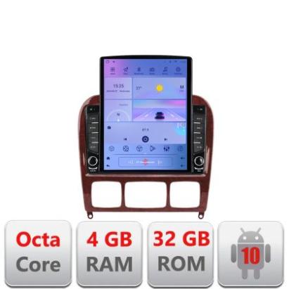 Navigatie Mercedes Clasa S 1998-2005 G-220 ecran tip TESLA 9.7" cu Android Radio Bluetooth Internet GPS WIFI 4+32GB DS CarStore Technology
