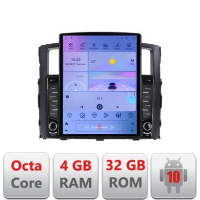 Navigatie Mitsubishi Pajero G-452 ecran tip TESLA 9.7" cu Android Radio Bluetooth Internet GPS WIFI 4+32GB DSP 4G Octa CarStore Technology