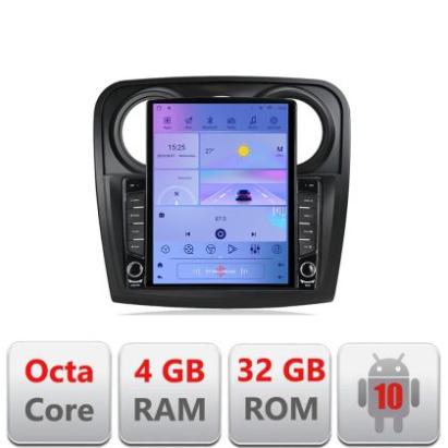 Navigatie Dacia Sandero Logan 2012-2020 G-sandero ecran tip TESLA 9.7" cu Android Radio Bluetooth Internet GPS WIFI 4+ CarStore Technology