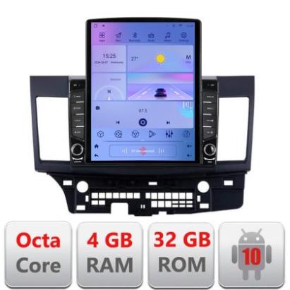 Navigatie MITSUBISHI LANCER H-037 ecran tip TESLA 9.7" cu Android Radio Bluetooth Internet GPS WIFI 4+32GB DSP 4G Octa CarStore Technology
