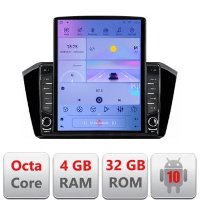 Navigatie VW PASSAT 2015- H-518 ecran tip TESLA 9.7" cu Android Radio Bluetooth Internet GPS WIFI 4+32GB DSP 4G Octa C CarStore Technology