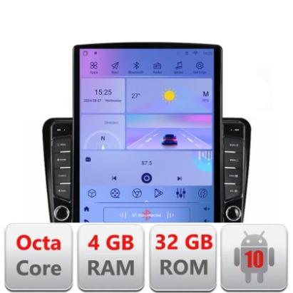 Navigatie Skoda Superb 2 H-Superb2 ecran tip TESLA 9.7" cu Android Radio Bluetooth Internet GPS WIFI 4+32GB DSP 4G Oct CarStore Technology