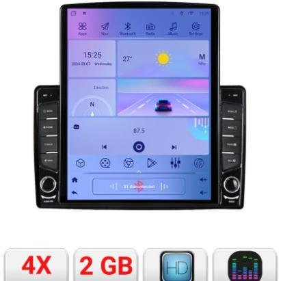 Navigatie universala 2din-2 ecran tip TESLA 9.7" cu Android Radio Bluetooth Internet GPS WIFI 2+32 DSP Quad C CarStore Technology