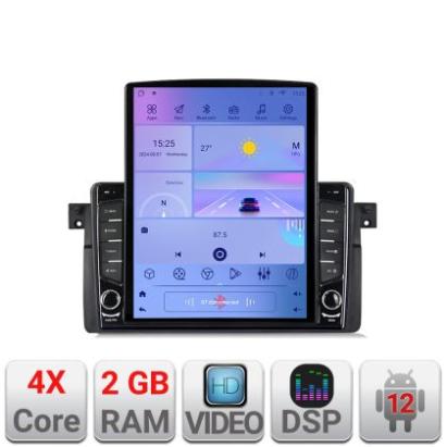 Navigatie BMW Seria 3 E46 K-052 ecran tip TESLA 9.7" cu Android Radio Bluetooth Internet GPS WIFI 2+32 DSP Quad Core CarStore Technology