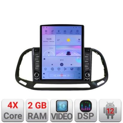 Navigatie Fiat Doblo 2015-2018 K-DOBLO15 ecran tip TESLA 9.7" cu Android Radio Bluetooth Internet GPS WIFI 2+32 DSP Qu CarStore Technology