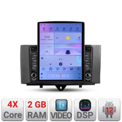 Navigatie Smart For Two 2010-2015 K-Smart10 ecran tip TESLA 9.7" cu Android Radio Bluetooth Internet GPS WIFI 2+32 DSP CarStore Technology