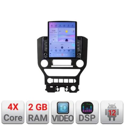 Navigatie Ford Mustang 2015-2020 K-MUSTANG ecran tip TESLA 9.7" cu Android Radio Bluetooth Internet GPS WIFI 2+32 DSP CarStore Technology