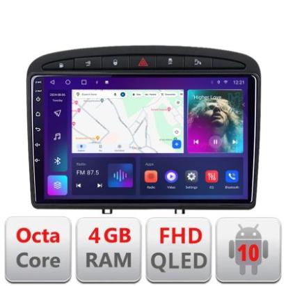 Navigatie Peugeot 308 Quad Core B-038 Android Ecran QLED octa core 4+64 carplay android auto KIT-038+EDT-E309V3 CarStore Technology
