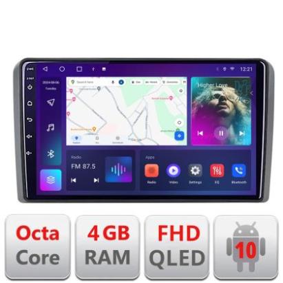 Navigatie Audi A3 8P Quad Core B-049 Android Ecran QLED octa core 4+64 carplay android auto KIT-049+EDT-E309V3 CarStore Technology