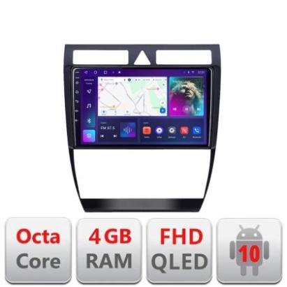 Navigatie Audi A6 Quad Core B-102 Android Ecran QLED octa core 4+64 carplay android auto KIT-102+EDT-E309V3 CarStore Technology