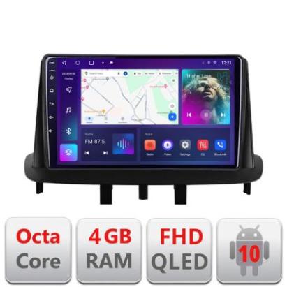 Navigatie Renault Megane 3 B-145 Android Ecran QLED octa core 4+64 carplay android auto KIT-145+EDT-E309V3 CarStore Technology