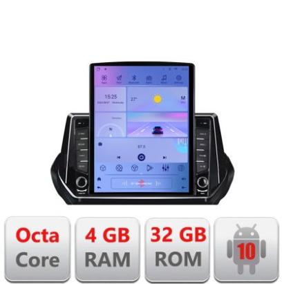 Navigatie Peugeot 2008 2020- Android radio gps internet Octa Core 4+64 LTE Kit-209-2020+EDT-E709 CarStore Technology
