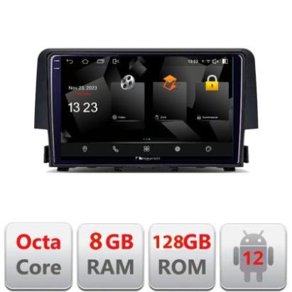 Navigatie Honda Civic 2016-2020 Android Octa Core Qualcomm 2K Qled 8+128 DTS DSP 360 4G Optical CarStore Technology