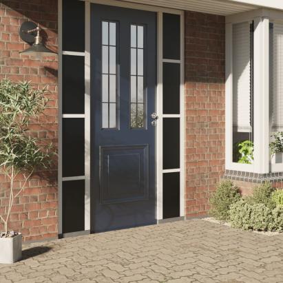 Folie fereastră, 3 buc., statică mată, neagră, PVC GartenMobel Dekor
