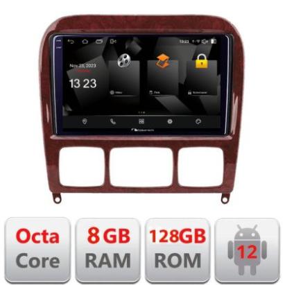 Navigatie Mercedes Clasa S 1998-2005 5960Pro-220 Android Octa Core Qualcomm 2K Qled 8+128 DTS DSP 360 4G Optical CarStore Technology