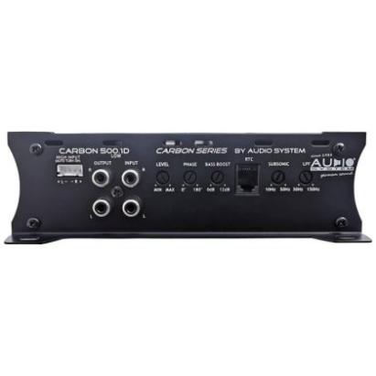Amplificator Audio System CARBON-500.1 D, 1x500 watts, in 2 sau 4 ohm, pentru subwoofer clasa D CarStore Technology