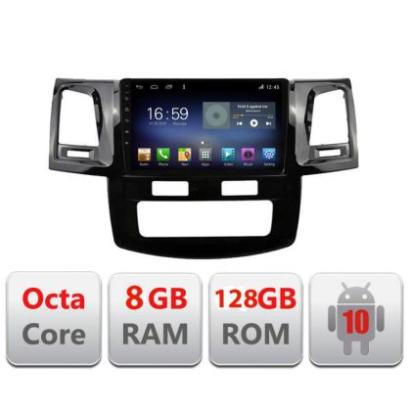 Navigatie Toyota Hilux 2008-2014 F-143 Octa Core cu Android Radio Bluetooth Internet GPS WIFI DSP 8+128GB 4G CarStore Technology
