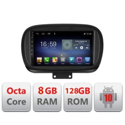 Navigatie Fiat 500 2014- F-539 Octa Core cu Android Radio Bluetooth Internet GPS WIFI DSP 8+128GB 4G CarStore Technology