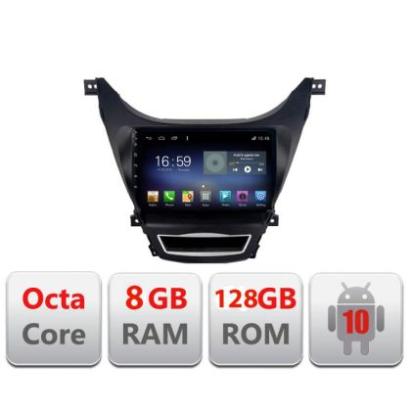 Navigatie Hyundai Elantra 2011-2013 F-092 Octa Core cu Android Radio Bluetooth Internet GPS WIFI DSP 8+128GB 4G CarStore Technology