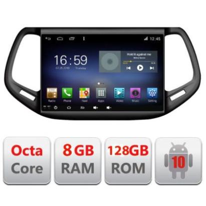 Navigatie JEEP COMPASS 2017 Manual F-732 Octa Core cu Android Radio Bluetooth Internet GPS WIFI DSP 8+128GB 4G CarStore Technology