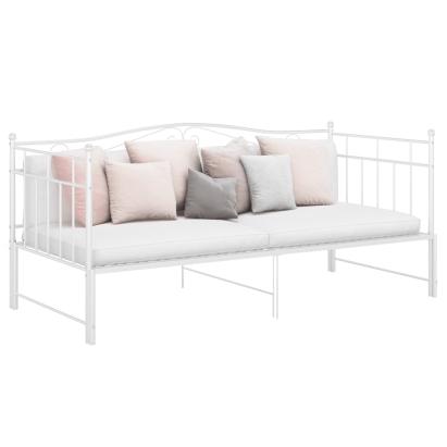Cadru pat canapea extensibilă, alb, 90x200 cm, metal GartenMobel Dekor