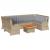 Set mobilier de grădină, 7 piese, cu perne, bej, poliratan GartenMobel Dekor
