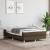 Pat box spring cu saltea, maro închis, 120x190 cm, textil GartenMobel Dekor
