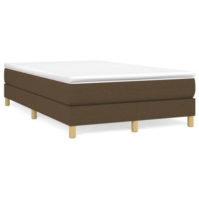 Pat box spring cu saltea, maro închis, 120x190 cm, textil GartenMobel Dekor