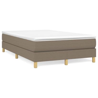 Pat box spring cu saltea, taupe, 120x190 cm material textil GartenMobel Dekor