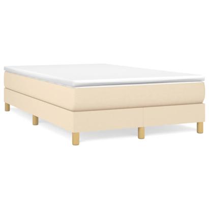 Pat continental cu saltea, crem, 120x190 cm, textil GartenMobel Dekor