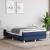Pat box spring cu saltea, albastru, 120x190 cm, material textil GartenMobel Dekor
