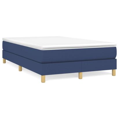 Pat box spring cu saltea, albastru, 120x190 cm, material textil GartenMobel Dekor
