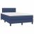 Pat box spring cu saltea, albastru, 120x190 cm, material textil GartenMobel Dekor