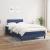 Pat box spring cu saltea, albastru, 120x190 cm, material textil GartenMobel Dekor