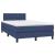 Pat box spring cu saltea, albastru, 120x190 cm, material textil GartenMobel Dekor