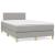 Pat box spring cu saltea, gri deschis, 120x190 cm, textil GartenMobel Dekor