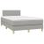Pat box spring cu saltea, gri deschis, 120x190 cm, textil GartenMobel Dekor