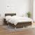 Pat box spring cu saltea, maro închis, 120x190 cm, textil GartenMobel Dekor