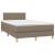 Pat box spring cu saltea, taupe, 120x190 cm material textil GartenMobel Dekor