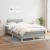Pat box spring cu saltea, gri deschis, 120x190 cm, textil GartenMobel Dekor