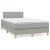 Pat box spring cu saltea, gri deschis, 120x190 cm, textil GartenMobel Dekor