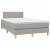 Pat box spring cu saltea, gri deschis, 120x190 cm, textil GartenMobel Dekor