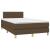 Pat box spring cu saltea, maro închis, 120x190 cm, textil GartenMobel Dekor